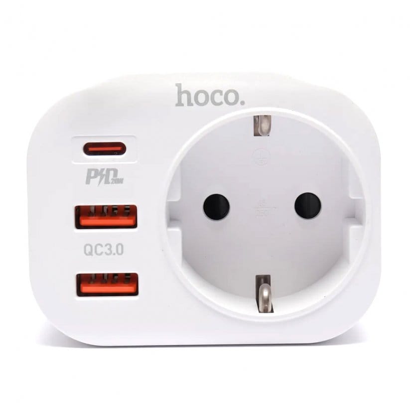 Сетевой фильтр Hoco NS3 (6931474766175) белый