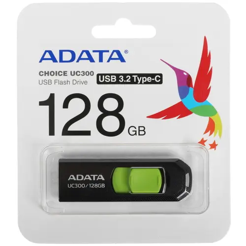 Usb flash disk 128Gb ADATA UC300 (ACHO-UC300-128G-RBK/GN)