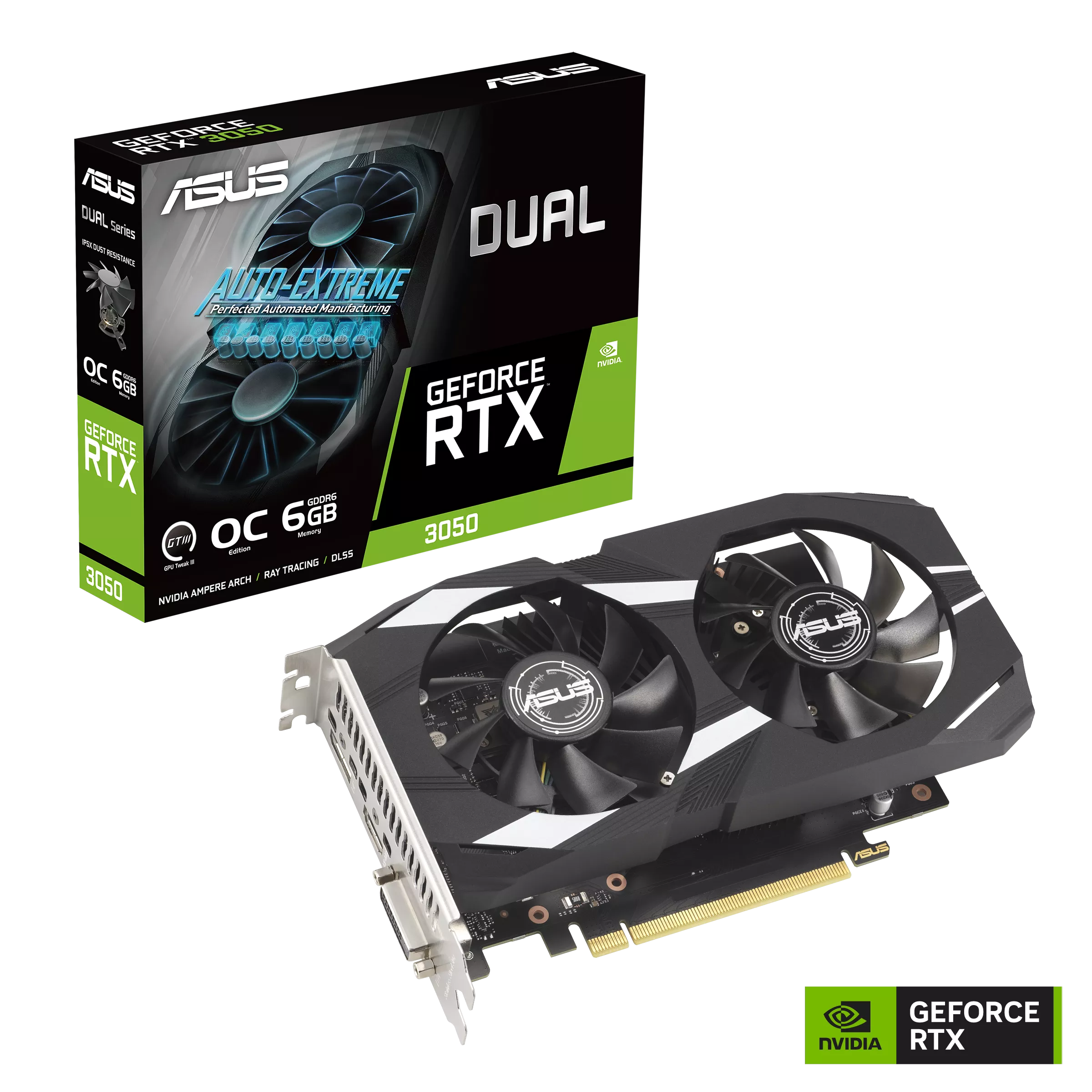 Видеокарта Asus RTX 3050 Dual OC (DUAL-RTX3050-O6G)