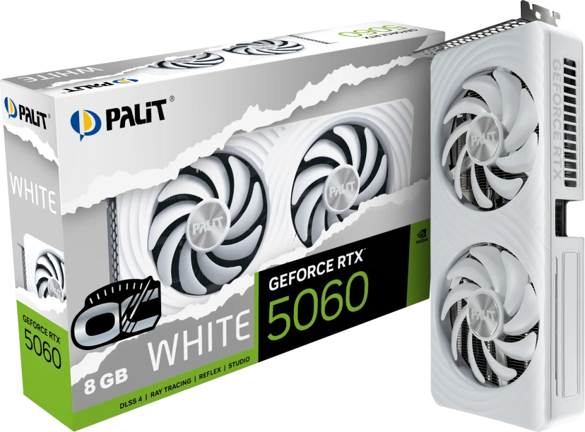 Видеокарта Palit RTX 5060 White OC 8Gb (NE75060U19P1-GB2063M)