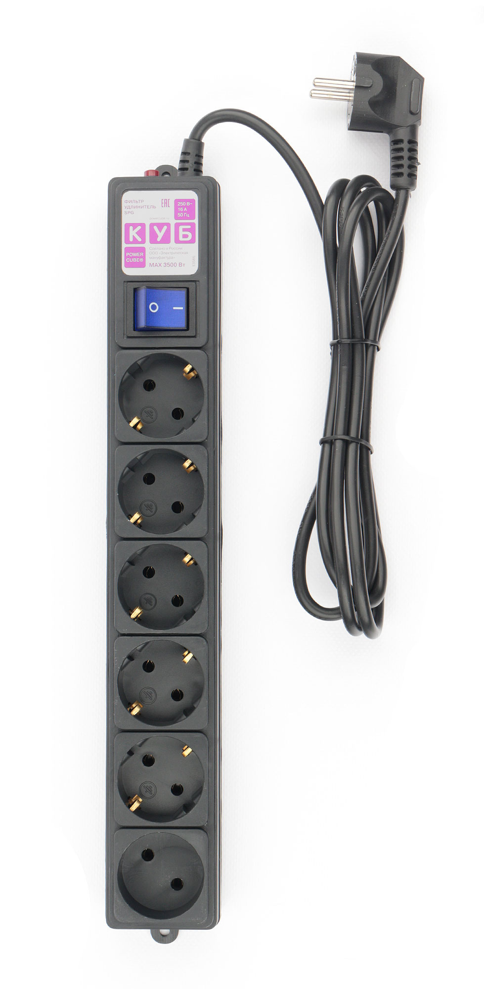 Сетевой фильтр Power Cube SPG6-B1,9M