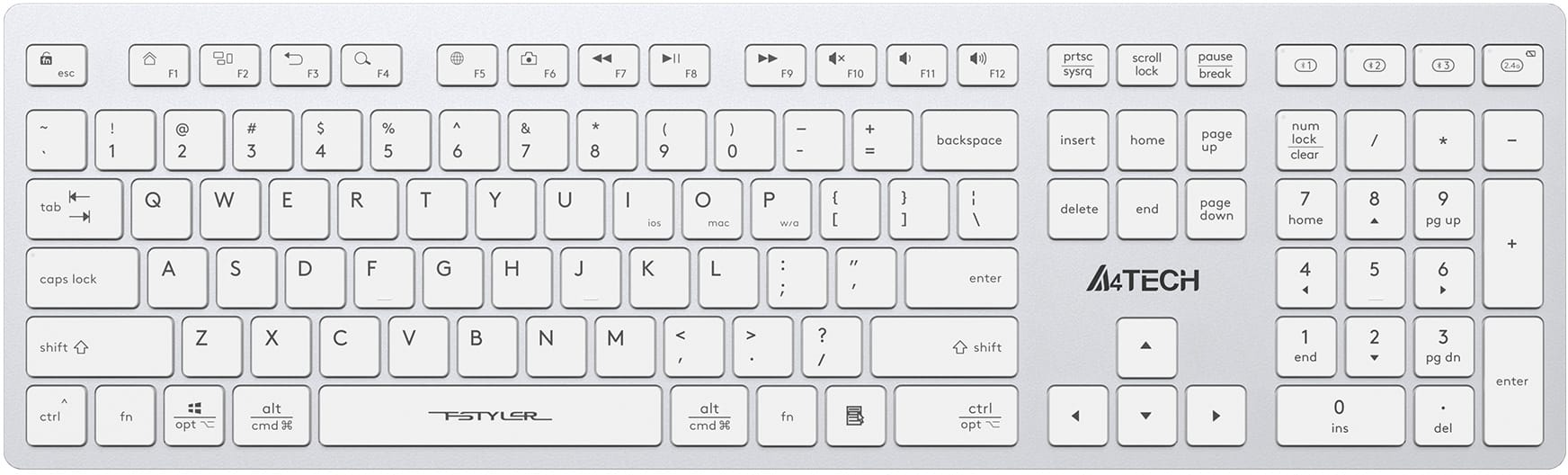 Клавиатура A4Tech Fstyler FBX50C (белая)