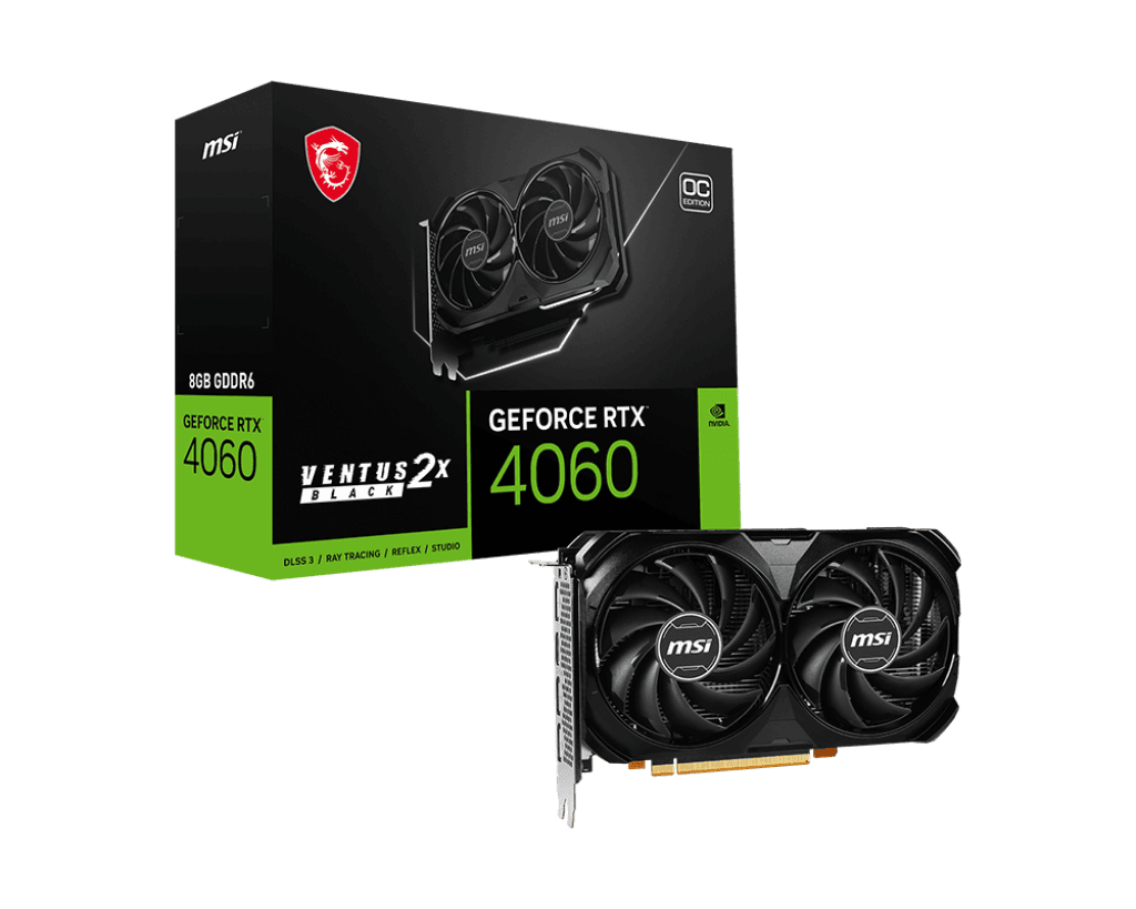 Видеокарта MSI RTX 4060 (RTX 4060 VENTUS 2X BLACK 8G OC)