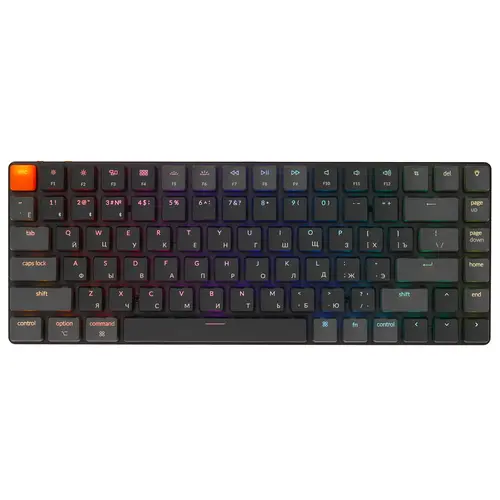 Клавиатура Keychron K3 V2 RGB (K3-E2-RU) (Low Profile Optical Blue Switch) серый/черный