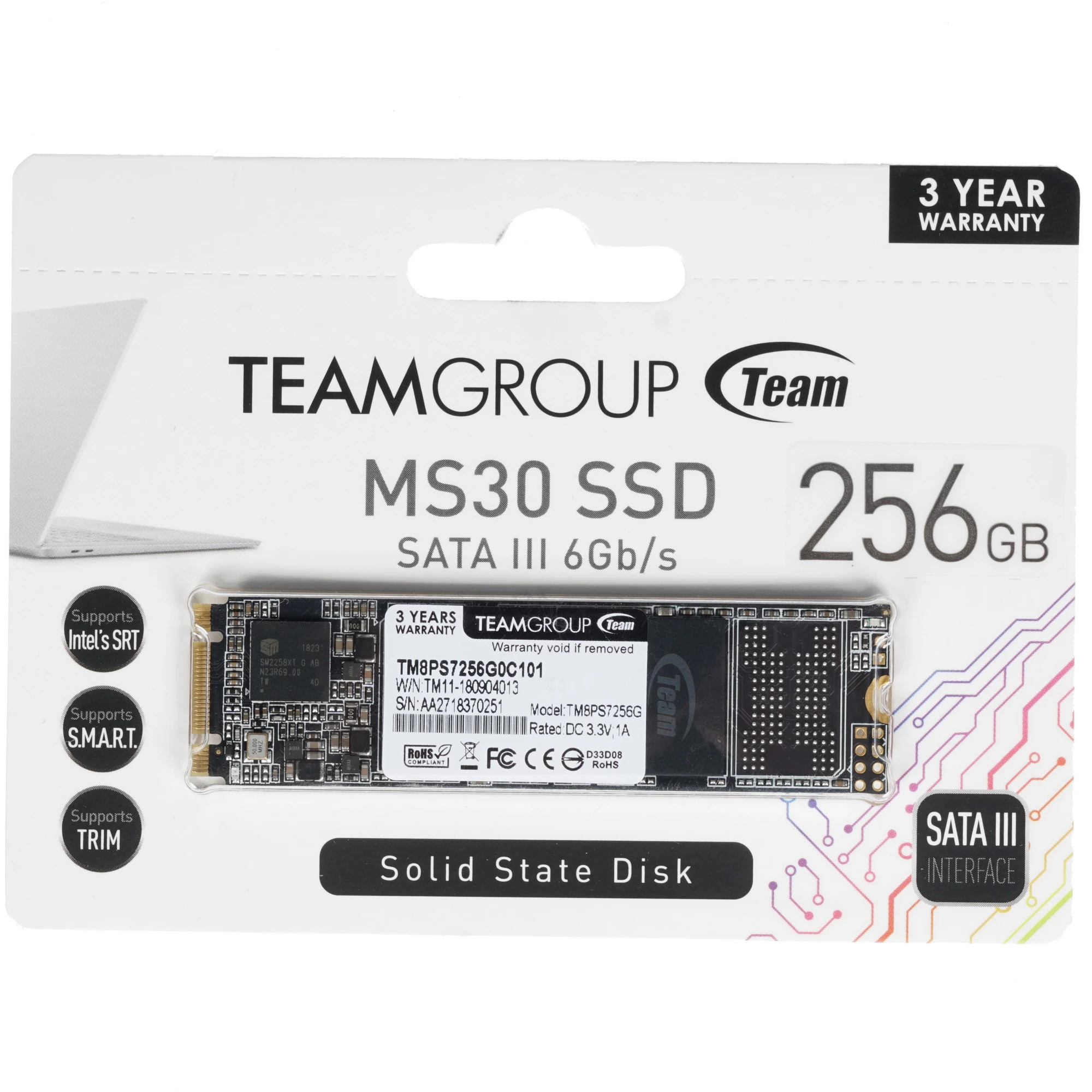 Жесткий диск SSD 256Gb Team MS30 (TM8PS7256G0C101)