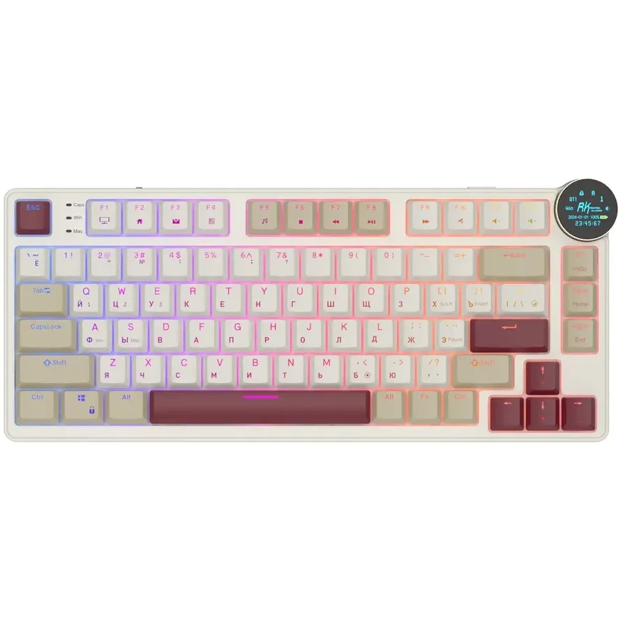 Клавиатура Royal Kludge RK N80 (Rosy Clouds, RK Red)