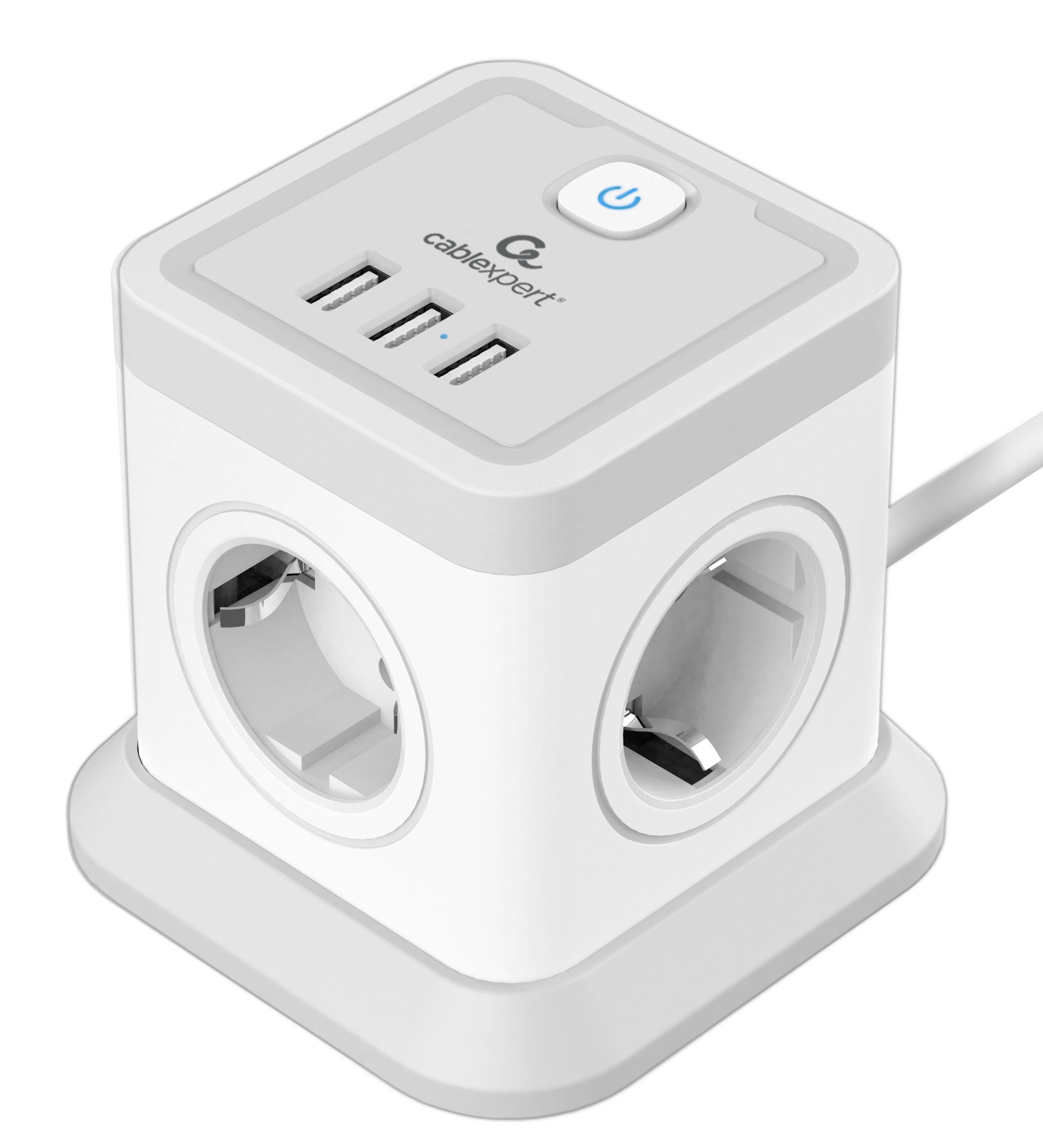 Сетевой фильтр Cablexpert Tower TWR-4-U3-W-2