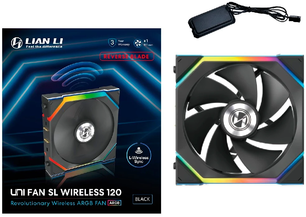 Вентилятор Lian Li Uni Fan SL Wireless 120 Reverse ARGB (G99.12RSL1W1B.R0)