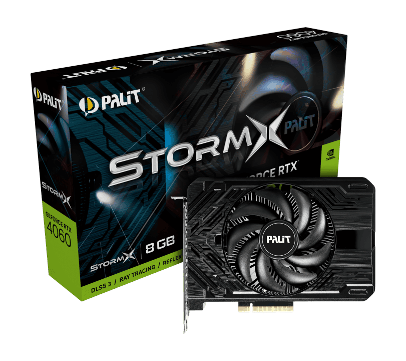 Видеокарта Palit RTX 4060 StormX 8Gb (NE64060019P1-1070F)
