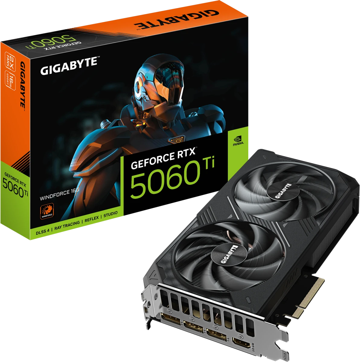 Видеокарта Gigabyte RTX 5060Ti Windforce 16G (GV-N506TWF2-16GD)