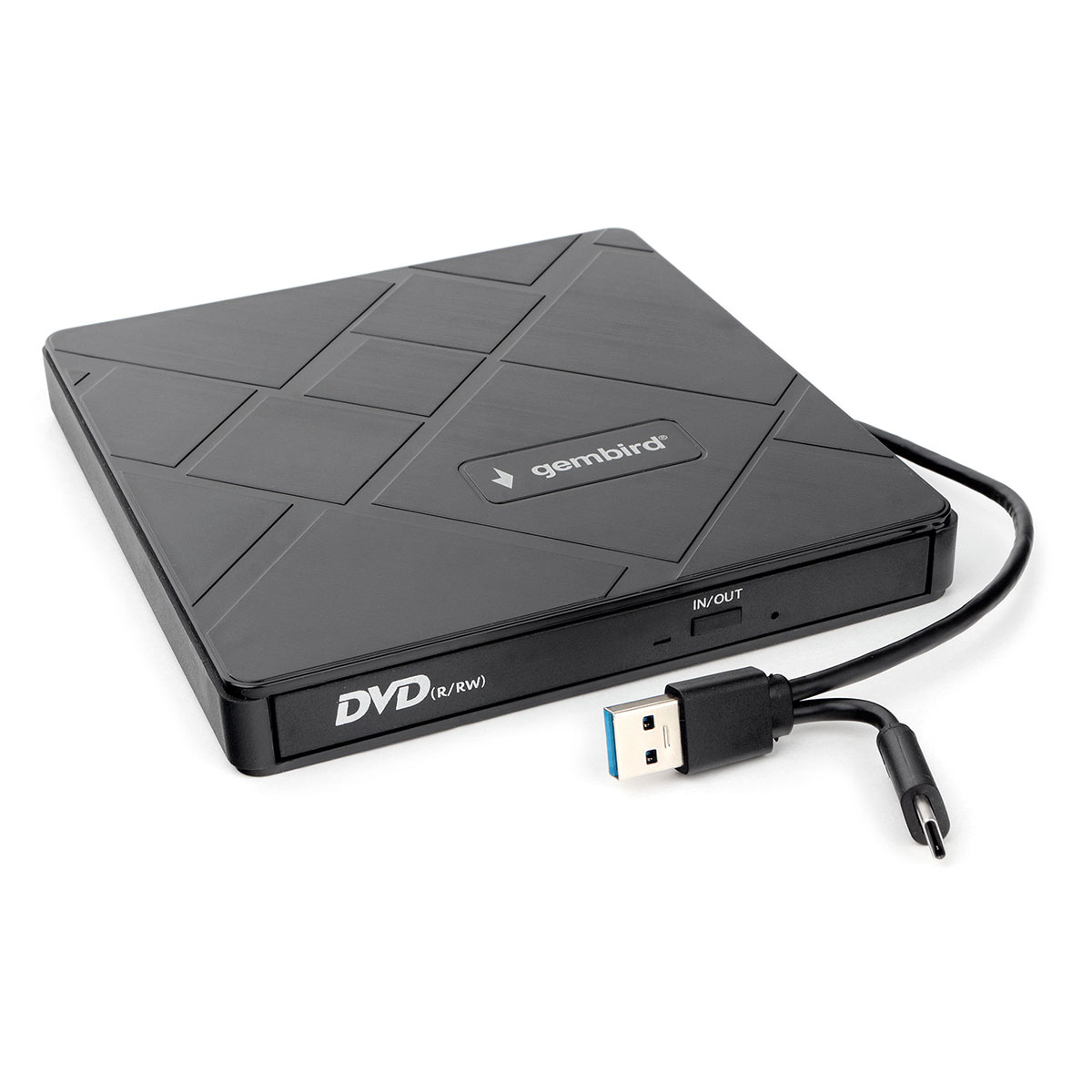 Внешний DVD+/-RW Gembird  DVD-USB-04 (со встроенным кардридером и хабом)