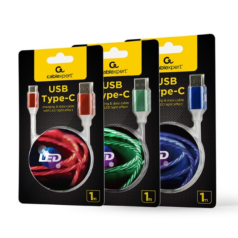 Кабель Cablexpert CC-USB-8PLED-1M