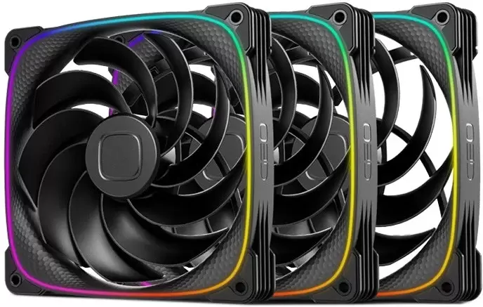Набор вентиляторов Geometric Future Squama 2503R-14 Triple Pack (черный) (1F2503R314000)
