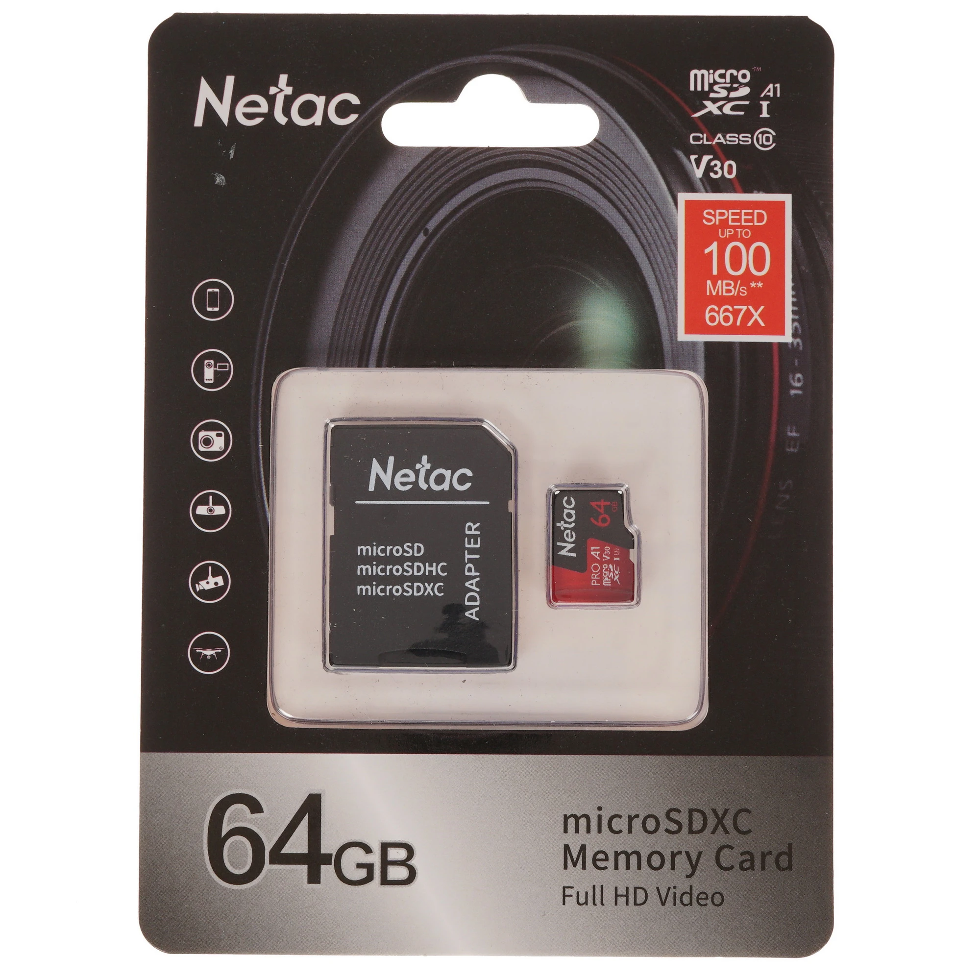 Карта памяти 64Gb Netac P500 Extreme Pro (NT02P500PRO-064G-R)