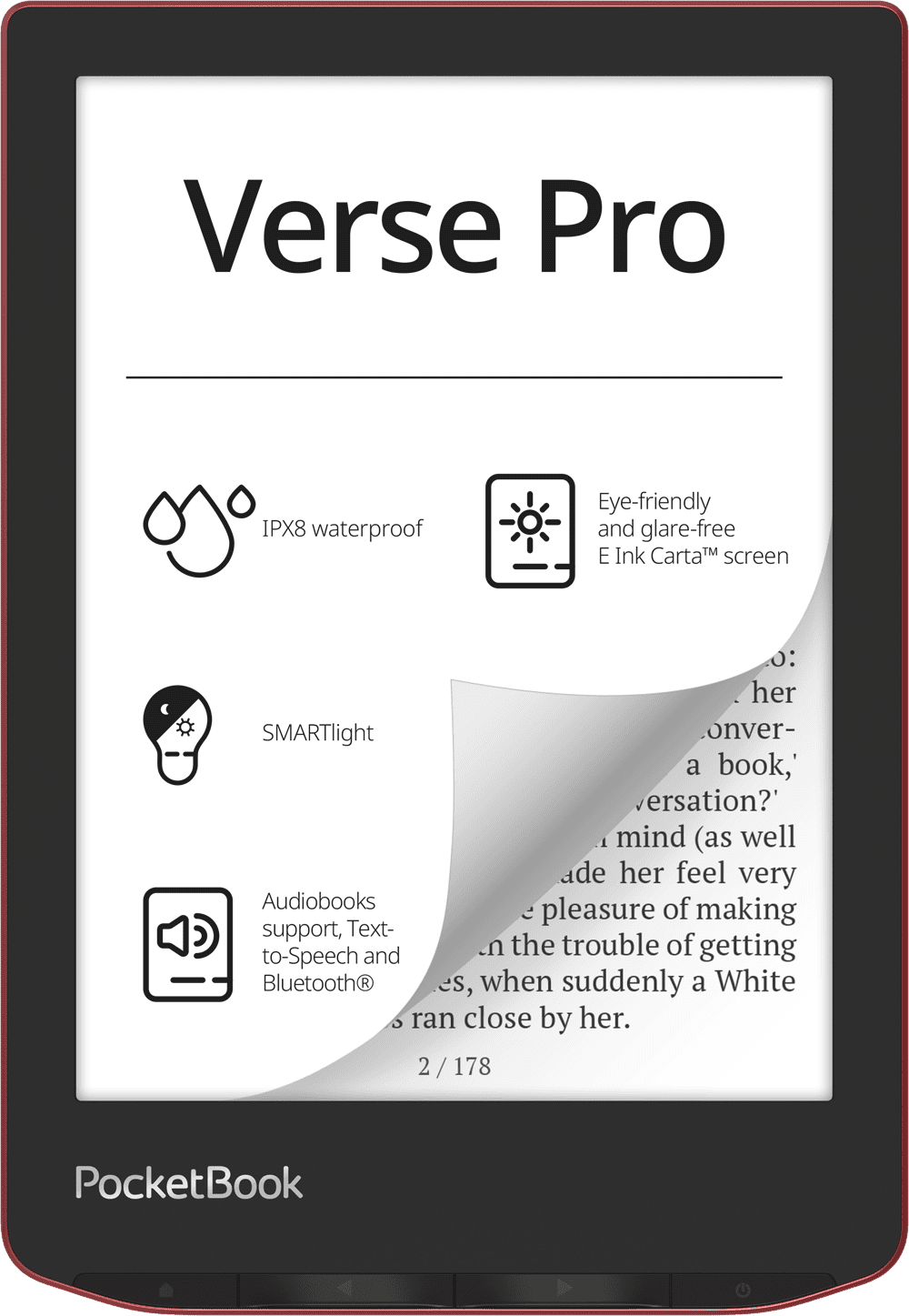Электронная книга PocketBook 634 Passion Red (PB634-3-CIS)