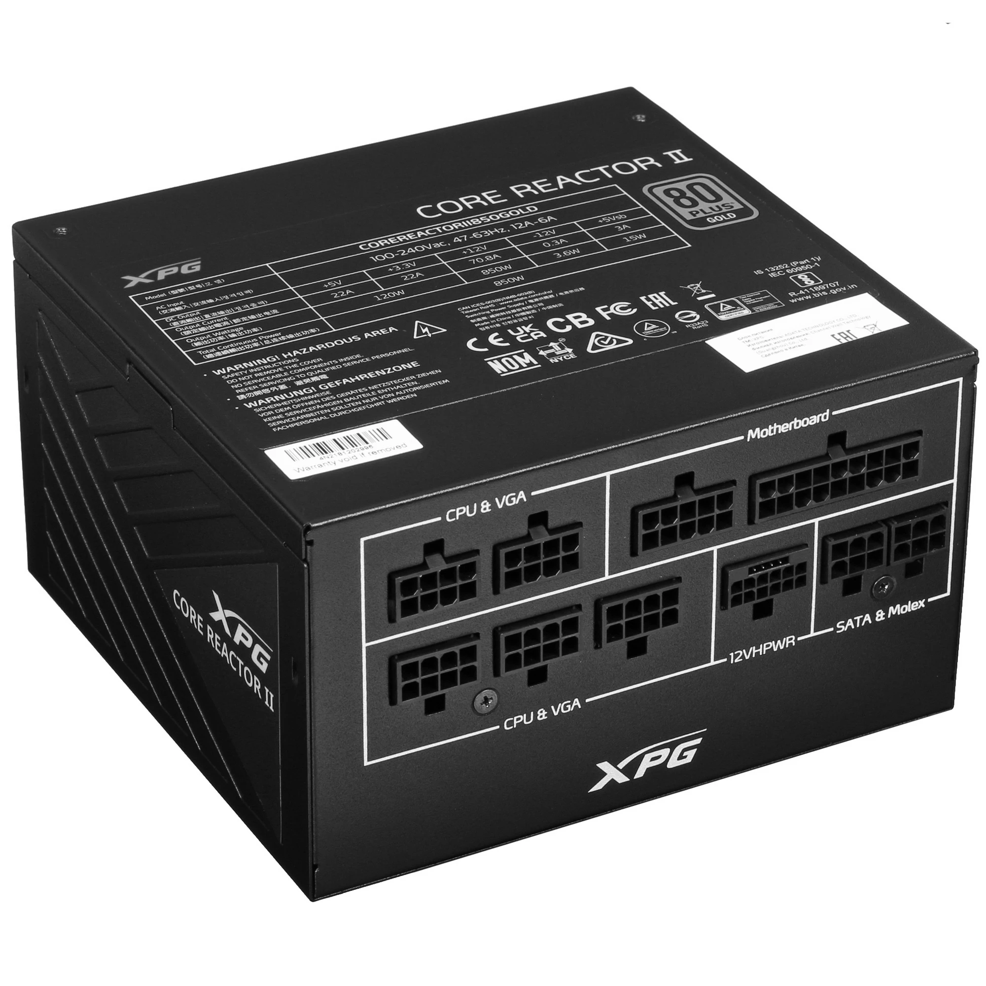 Блок питания 850W ADATA XPG Core Reactor II 850W (COREREACTORII850G-BKCEU)