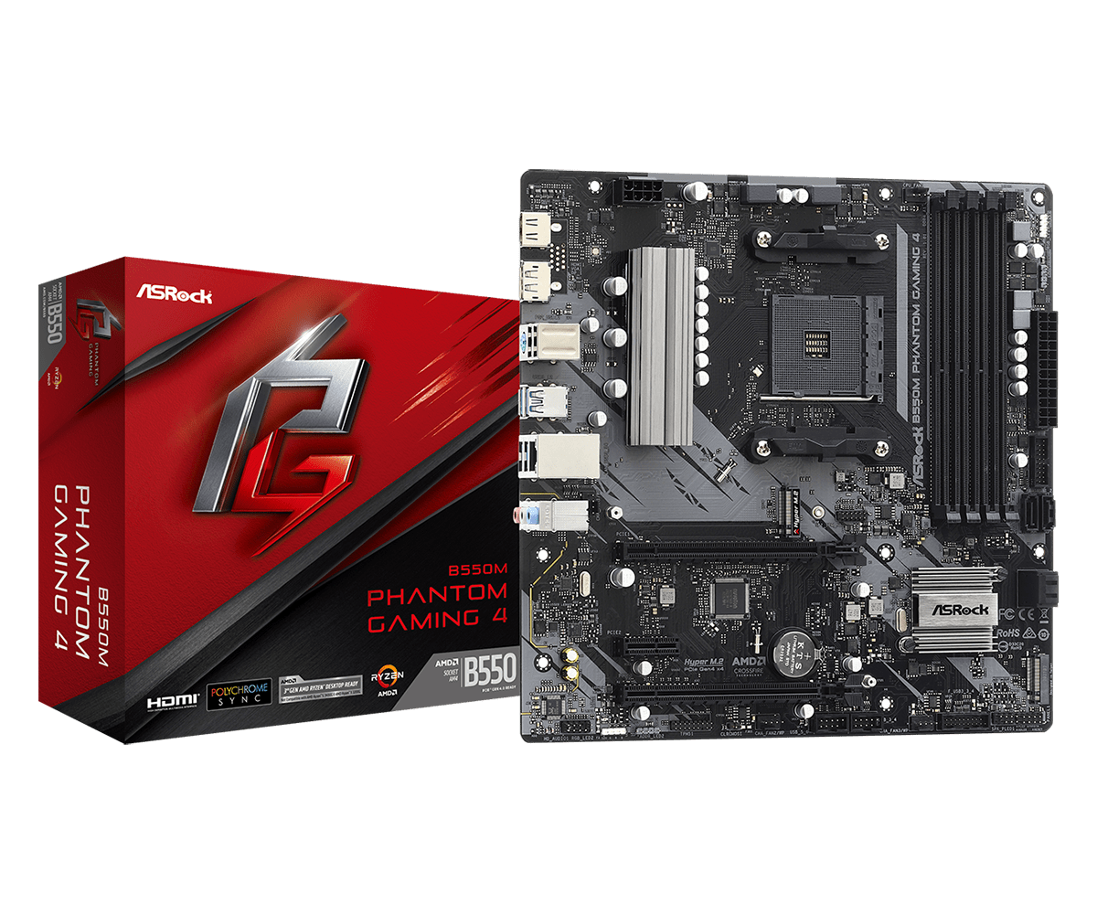 Материнская плата ASRock B550M PHANTOM GAMING 4