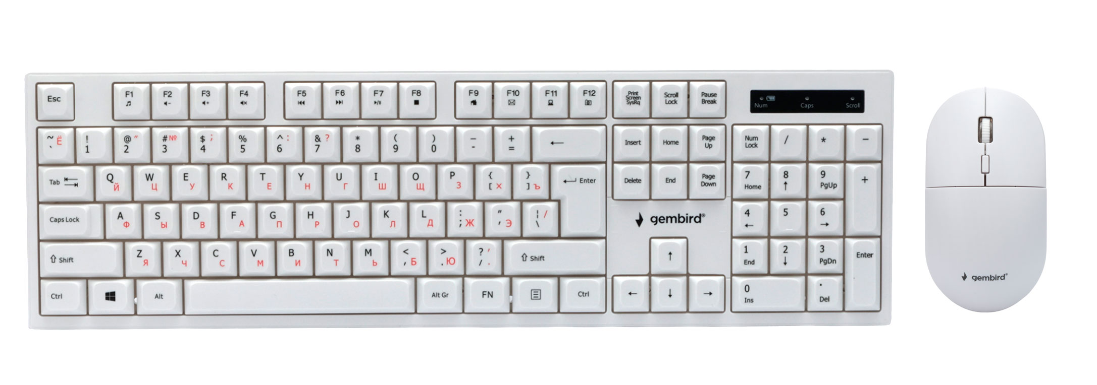 Клавиатура+мышь Gembird KBS-6000-W