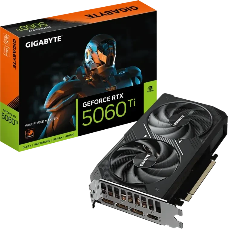 Видеокарта Gigabyte RTX 5060Ti Windforce MAX 16G (GV-N506TWF2MAX-16GD)