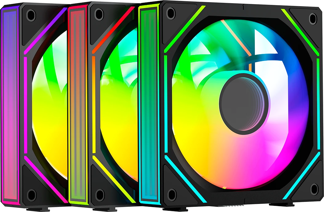 Набор вентиляторов Ocypus Gamma F12 Uni BK ARGB Reverse Blade 3IN1 (Gamma-F12-BK3AM01U-GL)