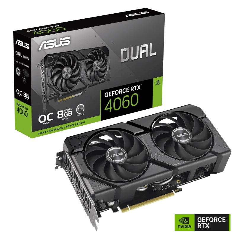 Видеокарта Asus RTX 4060 EVO OC Edition 8GB (DUAL-RTX4060-O8G-EVO)