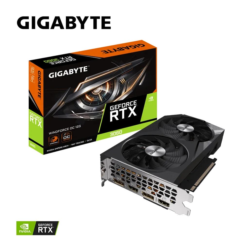 Видеокарта Gigabyte RTX 3060 Windforce OC 12G (GV-N3060WF2OC-12GD)