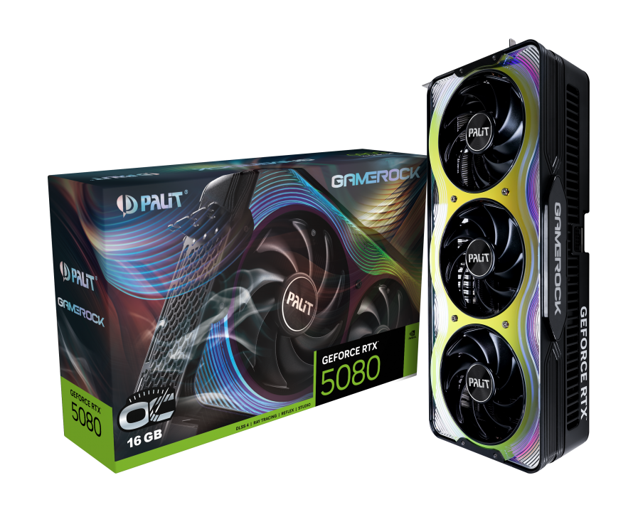 Видеокарта Palit RTX 5080 GameRock OC 16GB (NE75080T19T2-GB2030G)