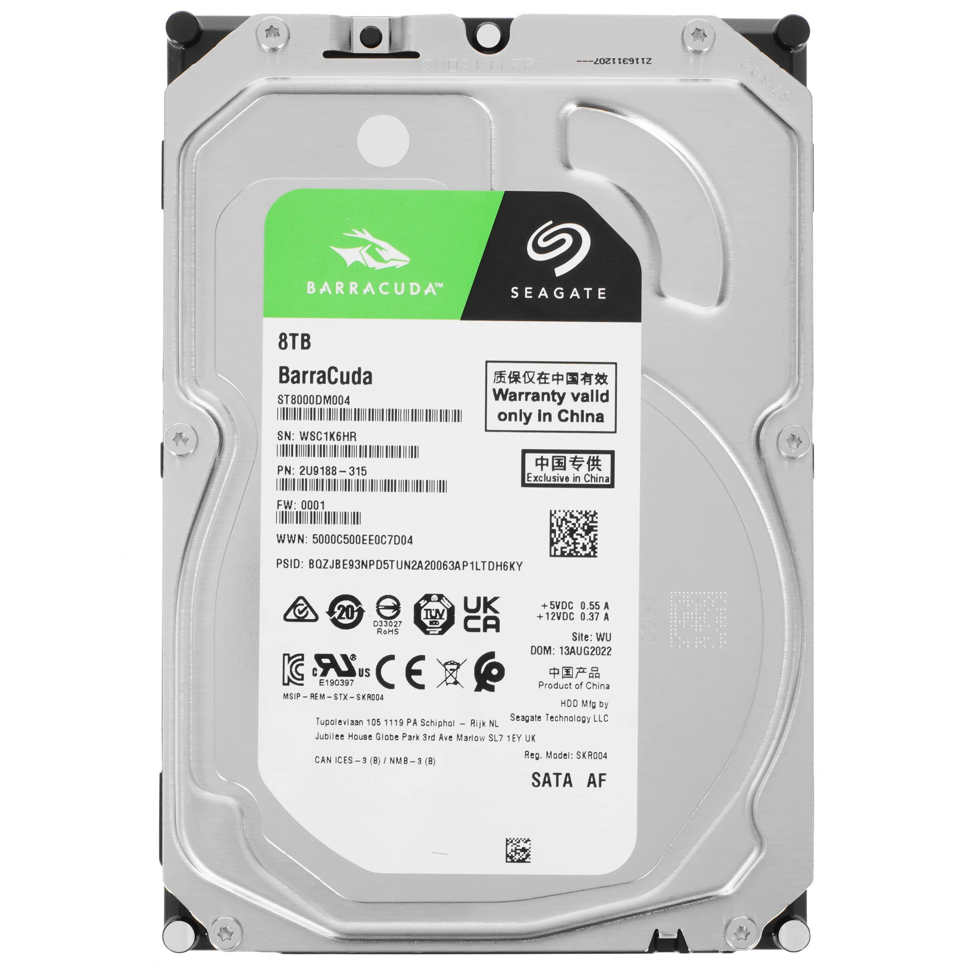 Жесткий диск 8Tb Seagate Barracuda (ST8000DM004)