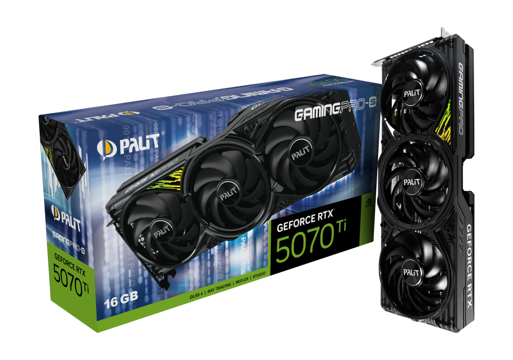 Видеокарта Palit RTX 5070Ti GamingPro-S 16Gb (NE7507T019T2-GB2031U)