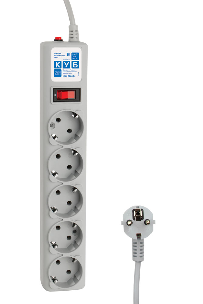 Сетевой фильтр Power Cube SPG-B-6 gray