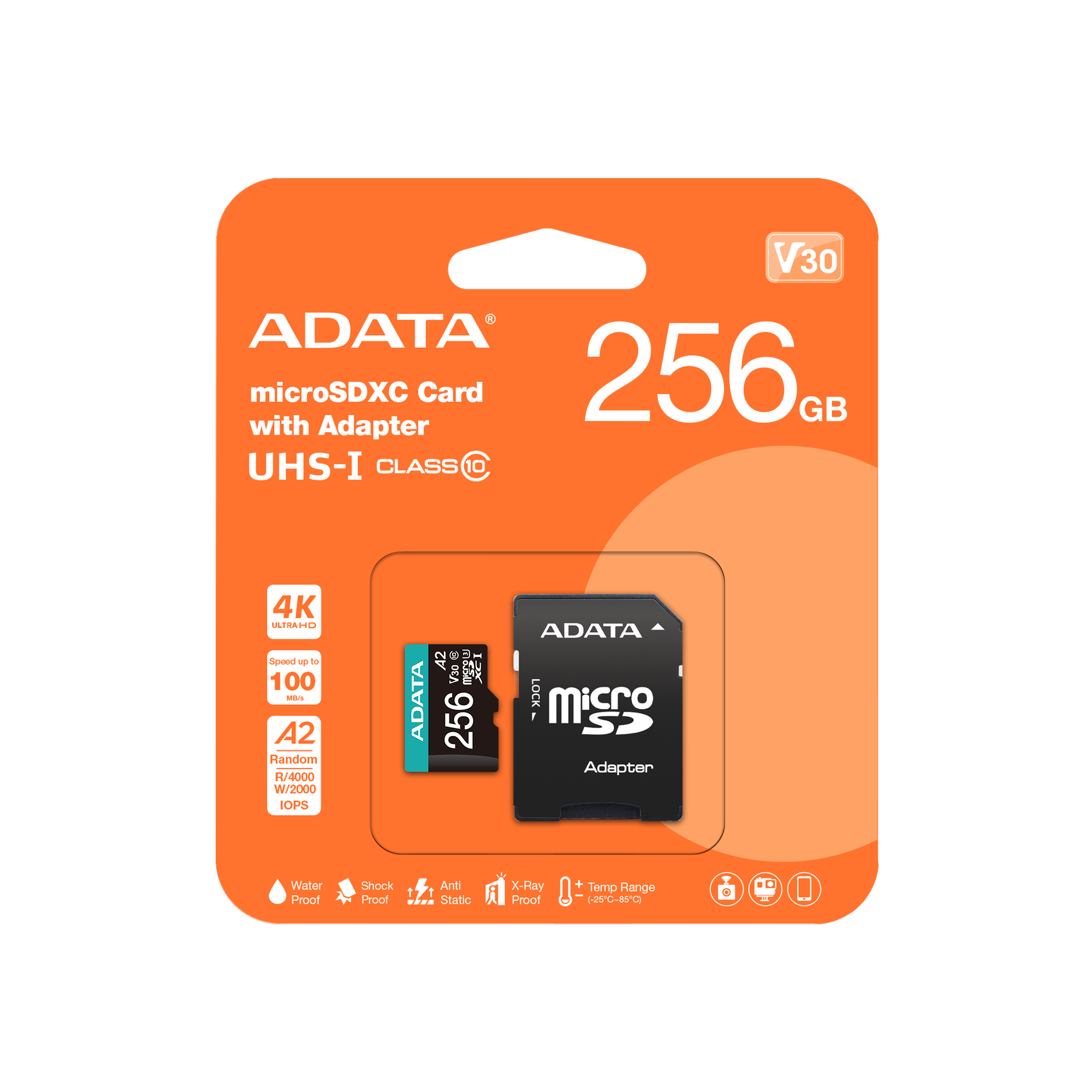 Карта памяти 256Gb ADATA Premier Pro (AUSDX256GUI3V30SA2-RA1)