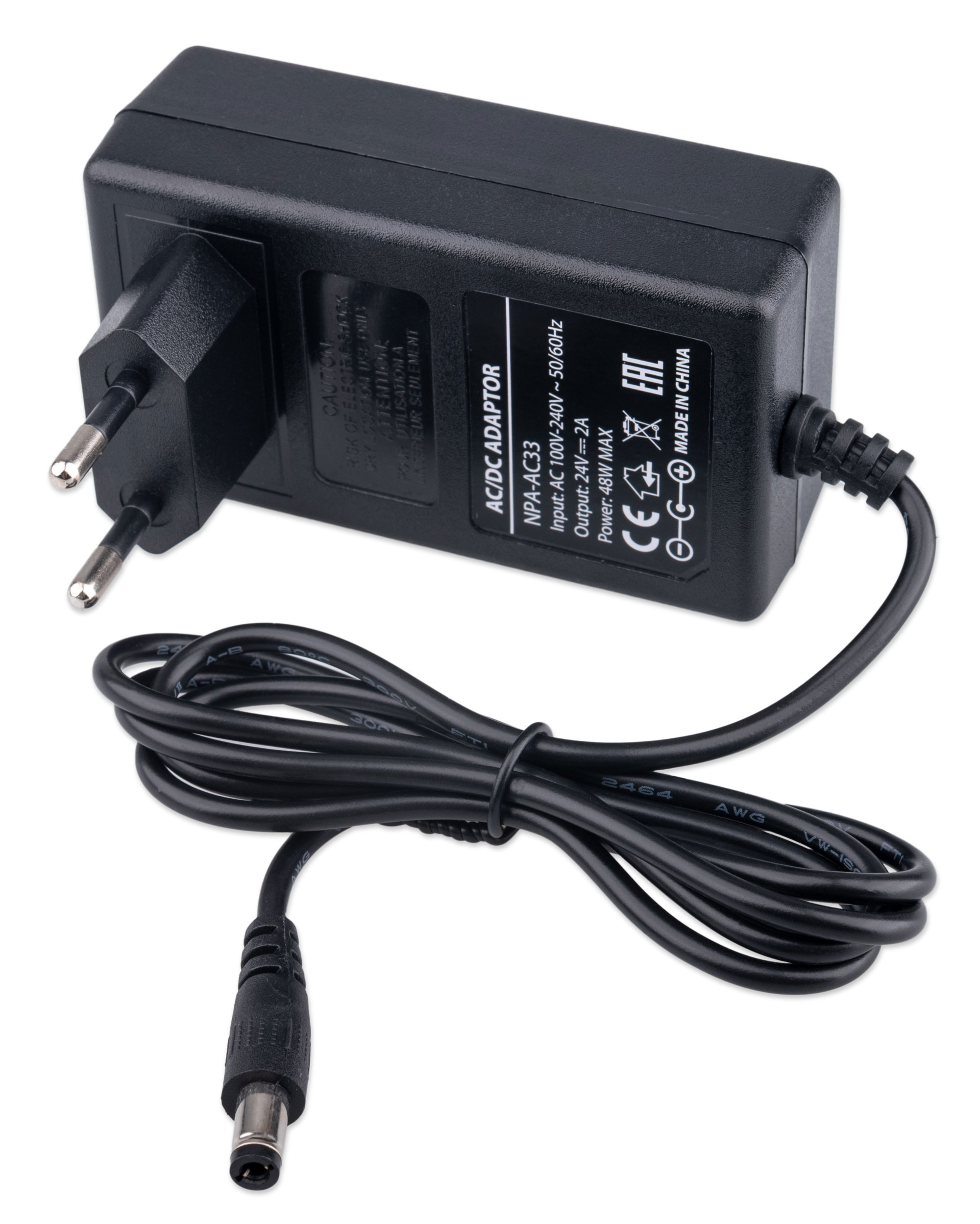 Адаптер питания Gembird NPA-AC33 (24В, 2А, 48Вт, штекер 5.5х2.5мм)