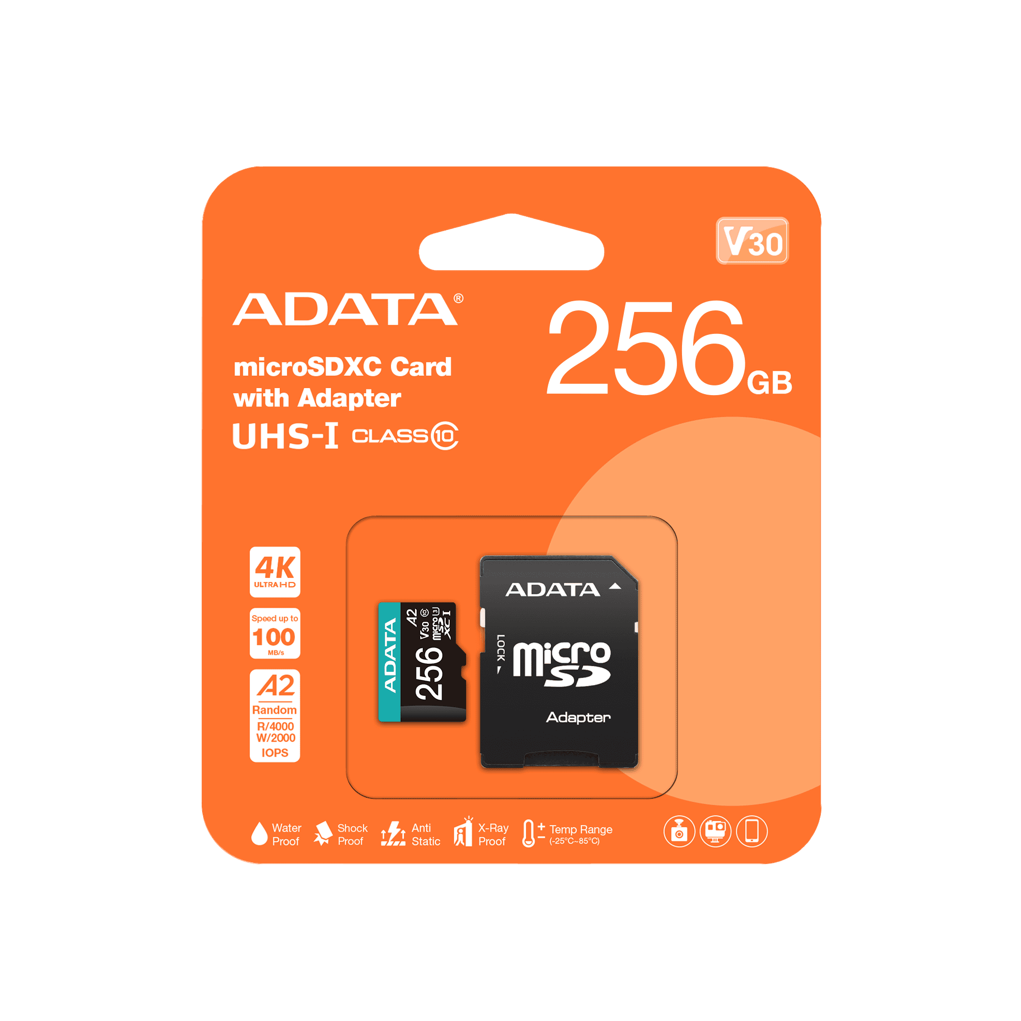 Карта памяти 256Gb A-DATA Premier Pro (AUSDX256GUI3V30SA2-RA1)