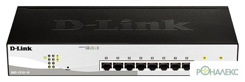 Настраиваемый коммутатор D-Link DGS-1210-10/F1A - фото