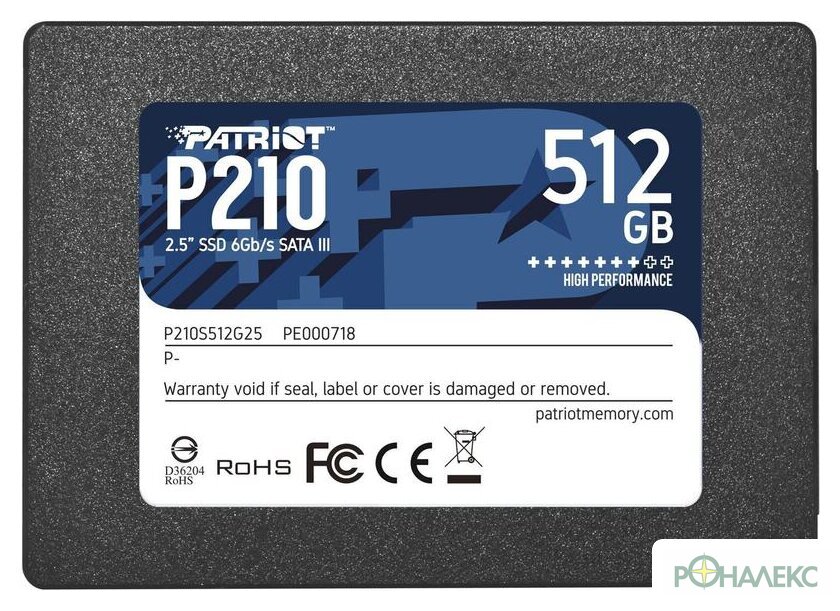 SSD Patriot P210 512GB P210S512G25 - фото