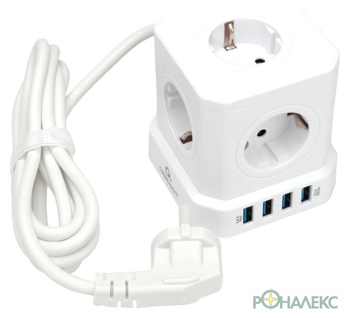 Сетевой фильтр Cablexpert TWR-5-U4-W-2 - фото3