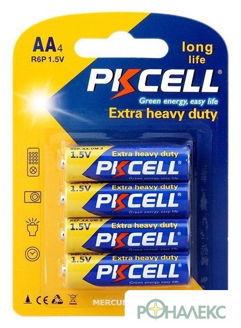 Батарейка PKCELL R6P-4B - фото