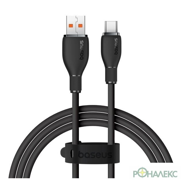 Кабель Baseus Pudding Series USB Type-A - USB Type-C (1.2 м, черный) - фото