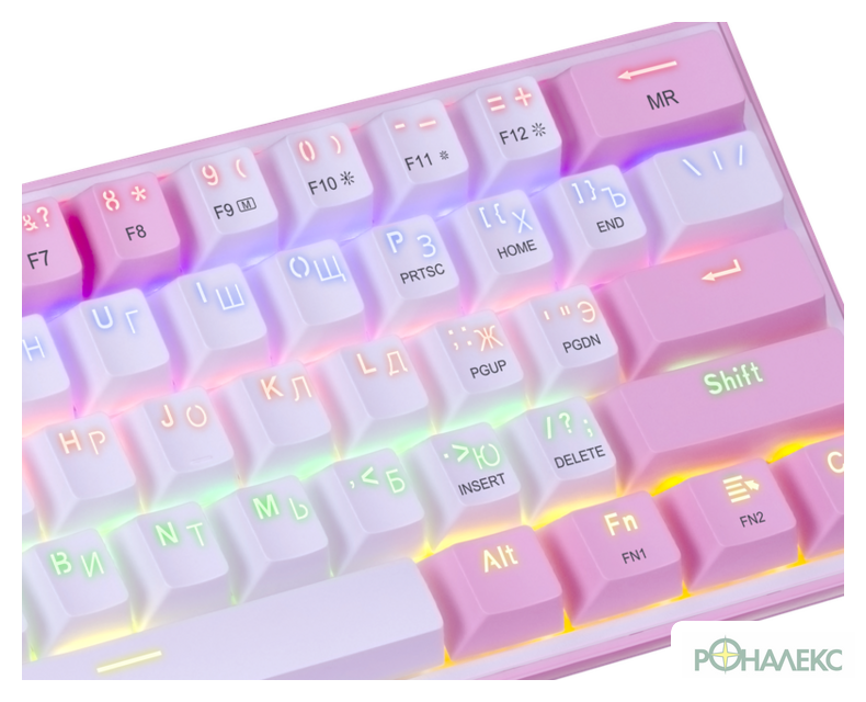 Клавиатура Redragon Fizz (розовый/белый) - фото4