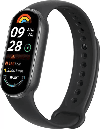 Умный браслет Xiaomi Smart Band 9 (черный, с черным силиконовым ремешком, международная версия) (BHR8337GL)