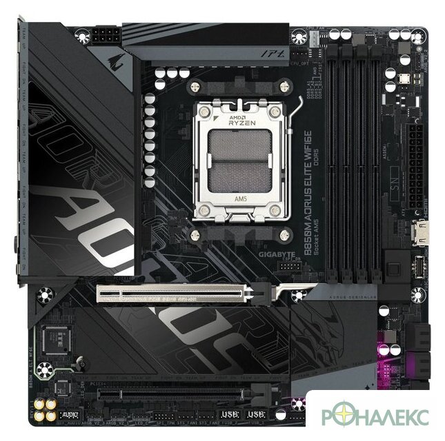Материнская плата Gigabyte B850M Aorus Elite WiFi6E (rev. 1.1) - фото