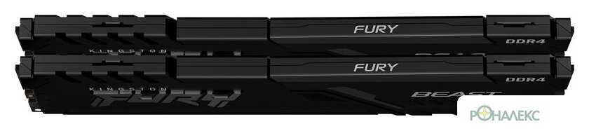 Оперативная память Kingston FURY Beast 4x16GB DDR4 PC4-25600 KF432C16BB1K4/64 - фото5