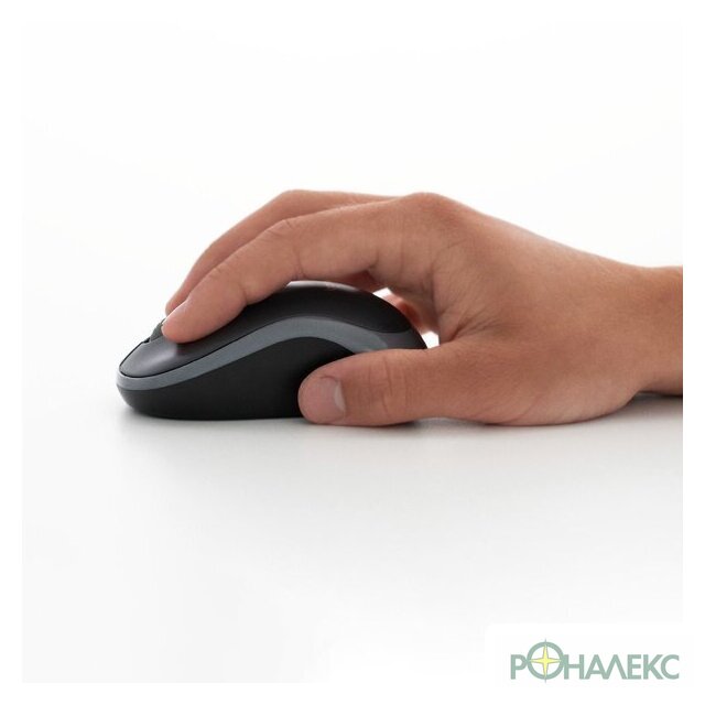 Мышь Logitech M185 (черный/синий) - фото4