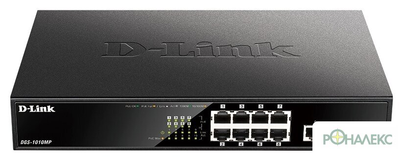 Неуправляемый коммутатор D-Link DGS-1010MP/A1A - фото