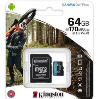 Карта памяти Kingston Canvas Go! Plus microSDXC 64GB (с адаптером)- фото4