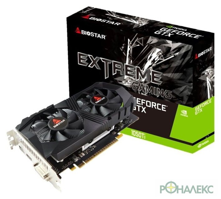 Видеокарта BIOSTAR GeForce GTX 1050 Ti 4GB GDDR5 VN1055TF41 - фото