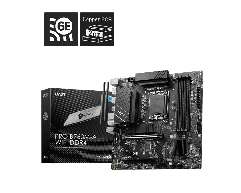 Материнская плата MSI Pro B760M-A WiFi DDR4- фото