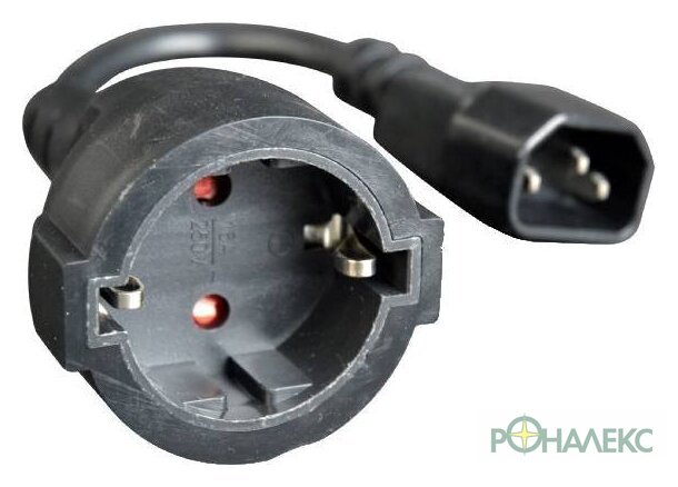 Розетка с вилкой Gembird PC-SFC14M-01 - фото