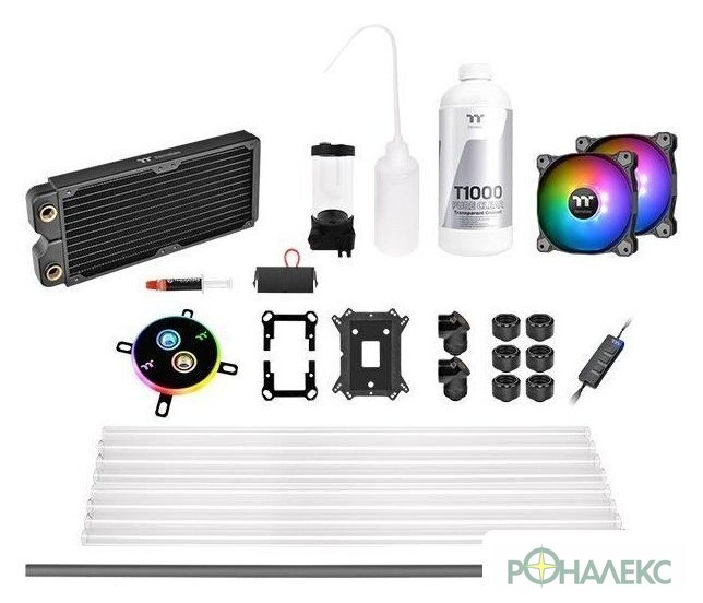 Система жидкостного охлаждения для процессора Thermaltake Pacific C240 DDC Hard Tube Water Cooling Kit CL-W242-CU12SW-A - фото