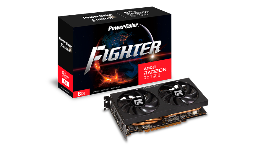 Видеокарта PowerColor Fighter RX 7600 (RX 7600 8G-F)- фото